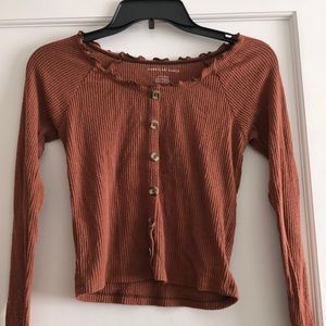 American Eagle off-the-shoulder cropped sweater